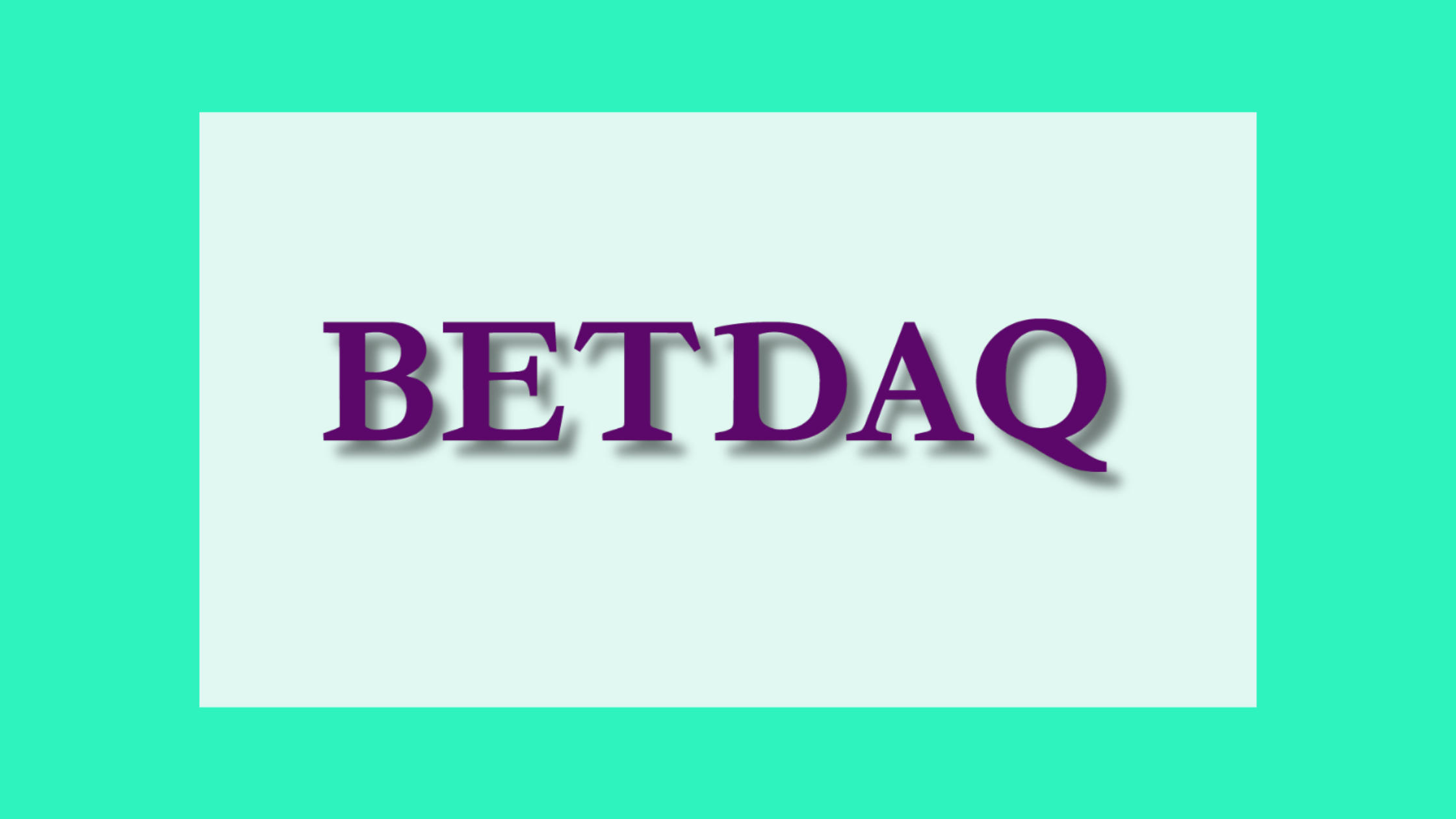 white rectangular background with purple betdaq logo on